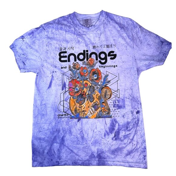 Skull & Flora Unisex Graphic T-Shirt By Charito Endings & Beginnings Corridor Of - Picture 1 of 3